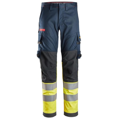 Snickers 6374 ProtecWork Stretch Hi-Vis Trousers Class 1 Snickers 6374 ProtecWork Stretch Hi-Vis Trousers Class 1